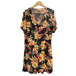ROXY Orchid Floral Midi Dress L